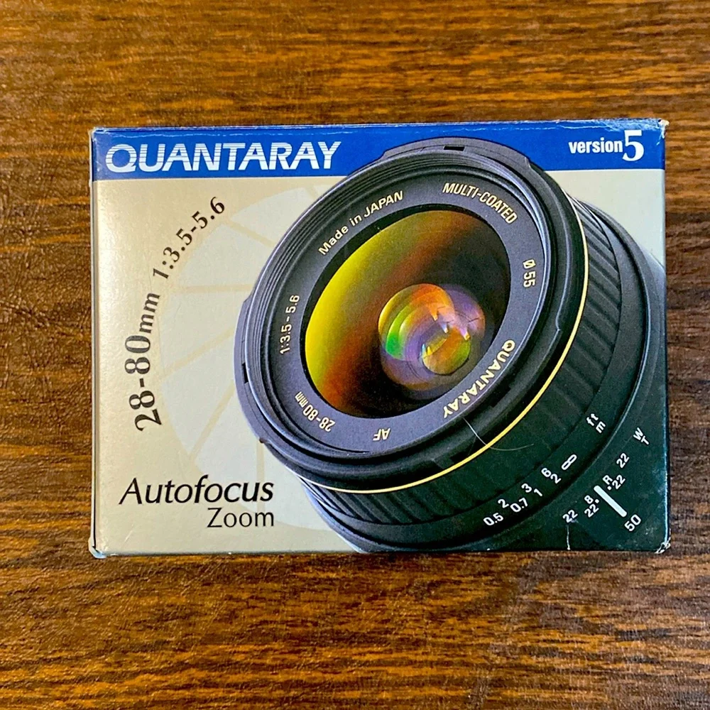 Quantaray Autofocus Zoom Lens for Minolta AF 25-166–4710. Includes instructions